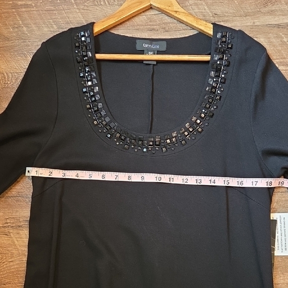 Karen Kane Black Beeded Embellished Cocktail Dress Size 0X - Picture 10 of 11
